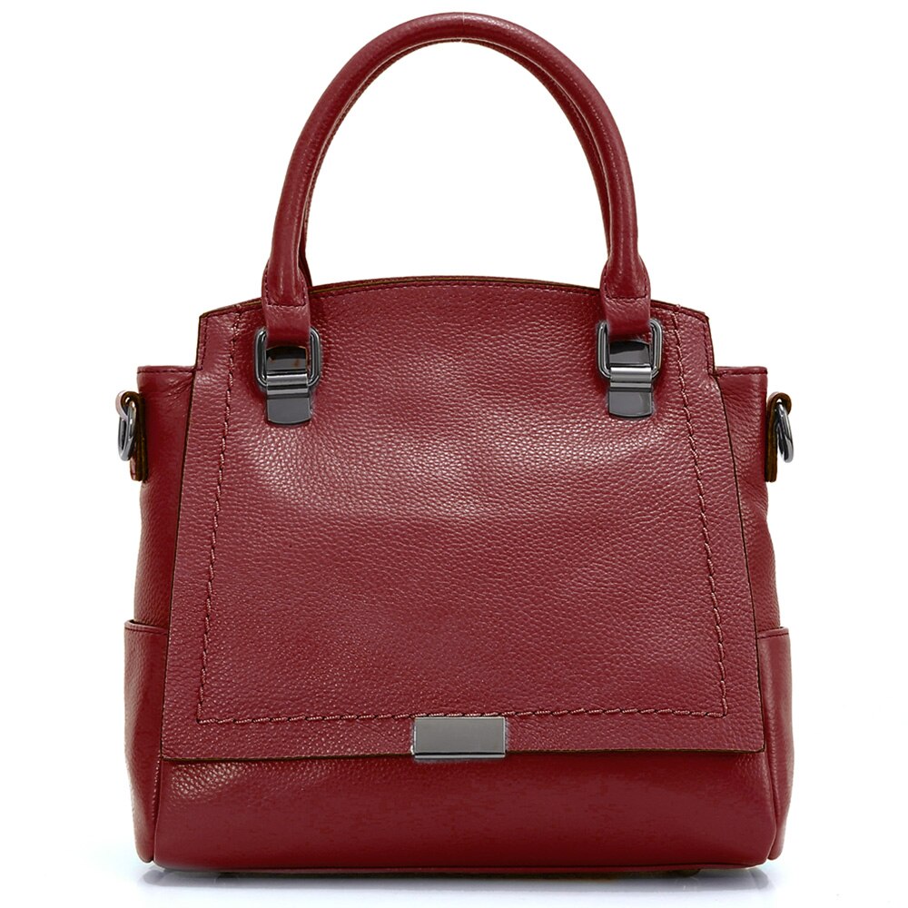 Zency 100% Genuine Leather Handbag Classic Stylish Elegant Ladies Shoulder Bag Large Capacity Women Crossbody Bag High Quality