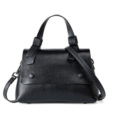 Image of Zency Soft Genuine Leather Handbag 2021 Fashion Elegant Female Top-Handle Bag Simple Casual Women's Crossbody Shoulder Bag