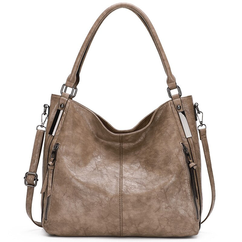 Zency Soft Artificial Leather Handbag 2021 Luxury Design High Quality Women's Hobo Shoulder Bag Large Capacity Crossbody Bag