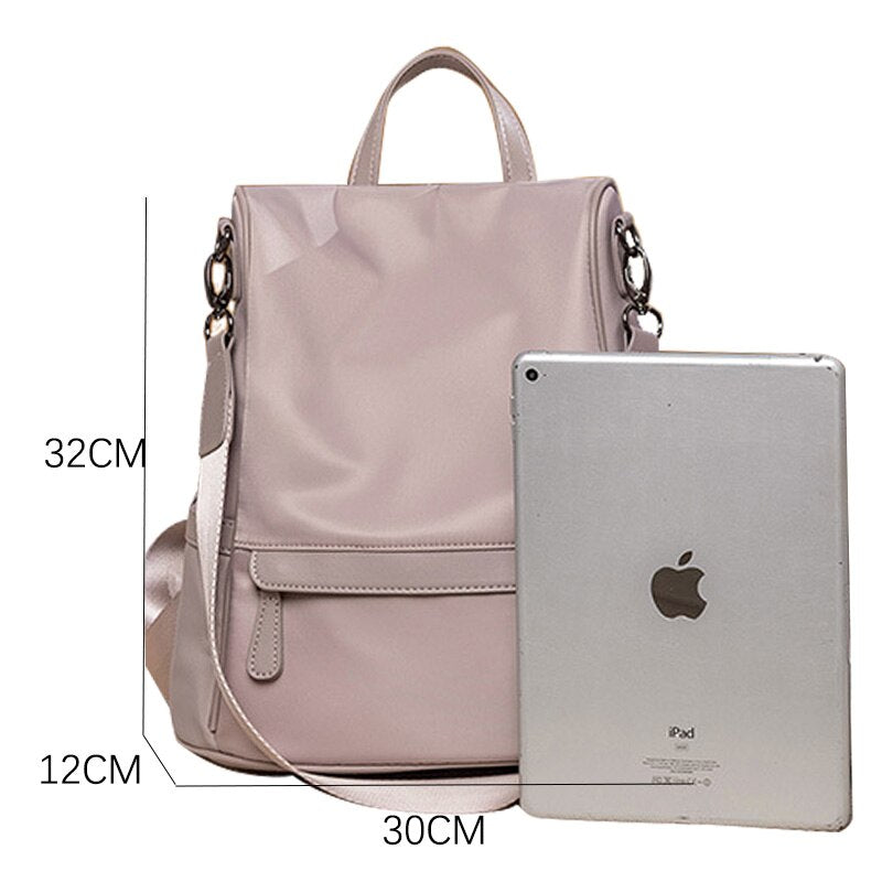 Zency 2021 Spring New Fashion Exquisite Ladies Backpack Vintage Nylon High Quality Female Rucksack Large Capacity For Student
