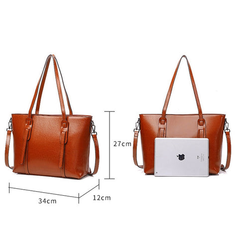 Image of Zency 2021 New Design Handbag Soft Genuine Leather Lady Crossbody Bag Large Capacity Women's Tote Casual Shopping Shoulder Bag