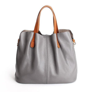 Zency Hot Sale Women Handbag 100% Genuine Leather Lady Casual Tote Female Shoulder Messenger Purse Large Capacity Shopping Bags