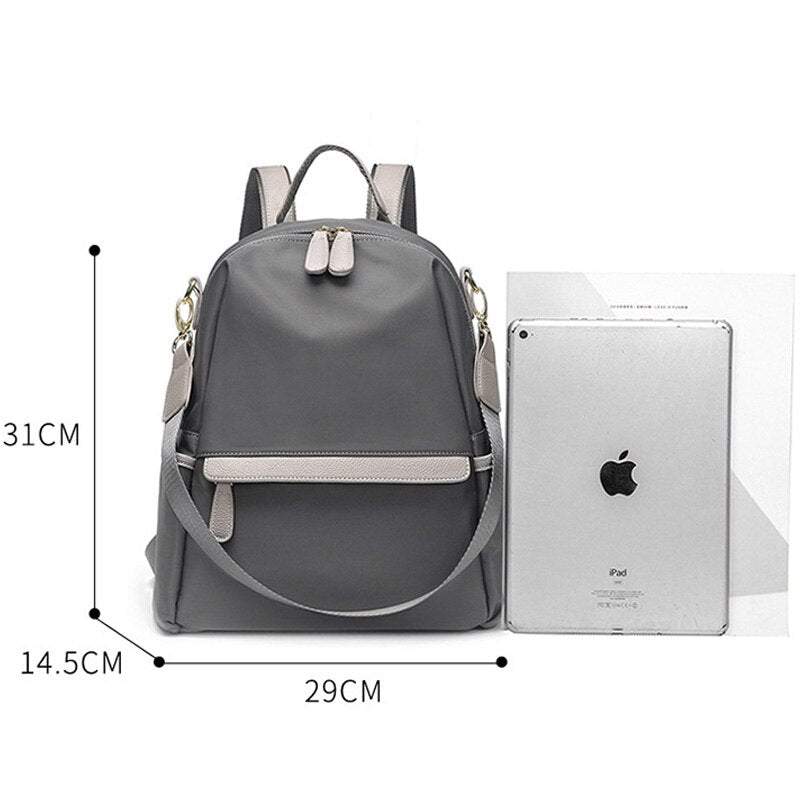 Zency Anti-theft Outdoor Travel Teenager school Bag Soft Nylon Backpack Large Capacity Fit IPad Waterproof Women's Rucksack