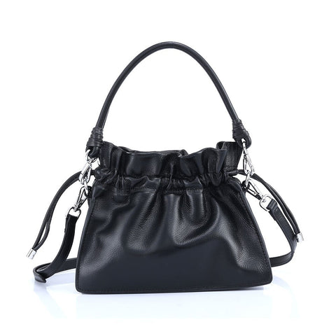 Image of Zency Genuine Leather 2021 Summer Fashion Designer Shoulder Bag For Women Bucket String Crossbody Lady High Quality Tote Handbag