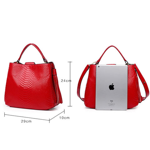 Image of Zency Luxury Women Genuine Leather Handbags 2021 Fashion High Quality Female Shoulder Bag New Design Lady Top-Handle Bags