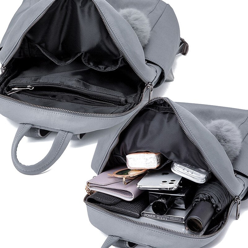 Zency Daily Casual Travel Female Rucksack Fashion Elegant Ladies Backpack Waterproof Anti-theft Nylon Women Knapsack Student Bag