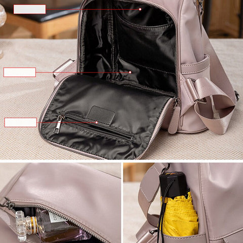 Image of Zency 2021 Spring New Fashion Exquisite Ladies Backpack Vintage Nylon High Quality Female Rucksack Large Capacity For Student