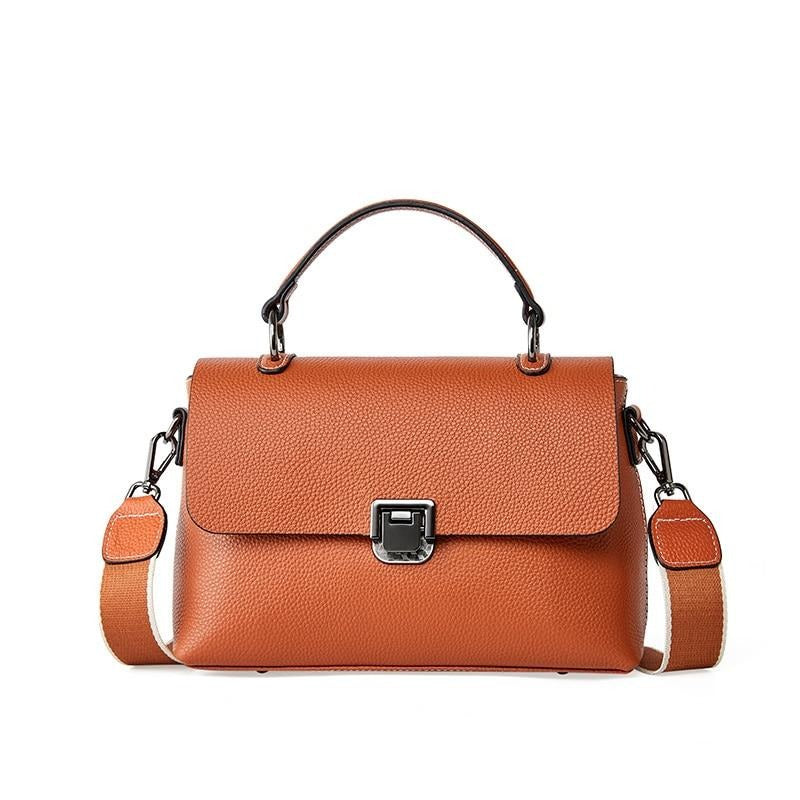 Zency Fashion Elegant Top-handle Bags 2021 New Fabulous Style Women's Handbag Office Commute Ladies Shoulder Bag Genuine Leather
