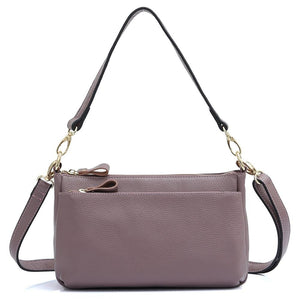 Zency Genuine Leather Simple Classic New Female Shoulder Bag Square Small Commute Crossbody Handbag For Women High Quality Soft