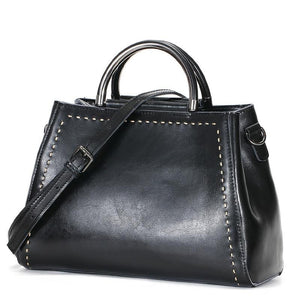 Zency Famale Shell Shoulder Bags Real Leather Simple Elegant Handbag Women New Luxury Fashion Crossbody Bag Retro Top-Handle Bag