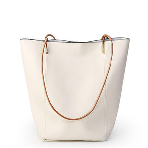Zency Genuine Leather Shoulder Bags For women's Fashion Large Retro Bucket Underarm Bag Female Commute Casual Top-handle Handbag