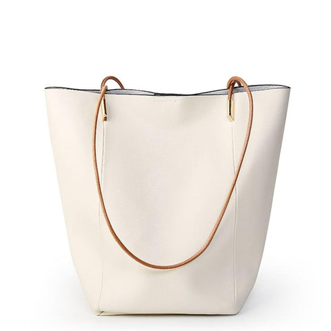 Image of Zency Genuine Leather Shoulder Bags For women's Fashion Large Retro Bucket Underarm Bag Female Commute Casual Top-handle Handbag