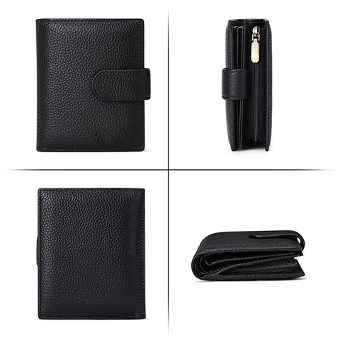 Zency Fashion Women Purse Genuine Leather Wallet Cowhide Clutch Multifunction Multiple Card Slots Holders Bags