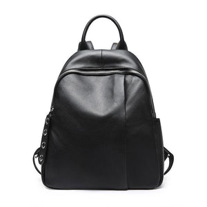 ZENCY 100% Genuine Leather Women Shopping Backpacks First Layer Cow Leather Ladies School Casual Designer Bag Cowhide Backpack