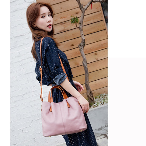 Image of Zency Hot Sale Women Handbag 100% Genuine Leather Lady Casual Tote Female Shoulder Messenger Purse Large Capacity Shopping Bags