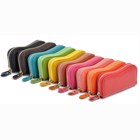 Image of Zency 100% Genuine Leather Most Popular Key Wallets Fashion Small Bag Mini Coins Holder Unisex Housekeeper