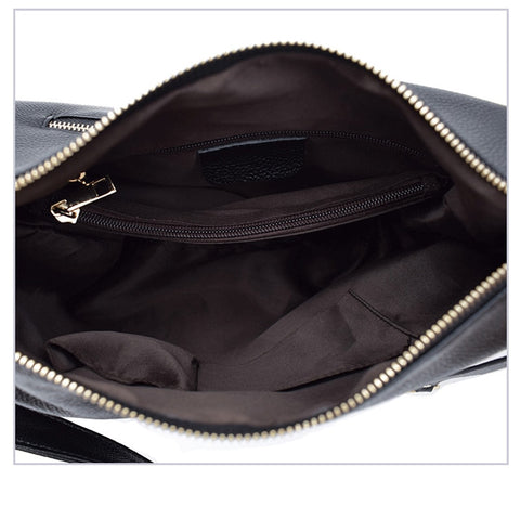 Image of ZENCY Genuine Cow Leather Tassels Handbag Natural Cowhide Women Ladies Shoulder Cross body Messenger Tote Bag