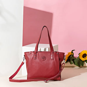 Zency 100% Genuine Leather Black Handbag Fashion Women Shoulder Bag Large Capacity Shopping Bags Lady Crossbody Messenger Purse
