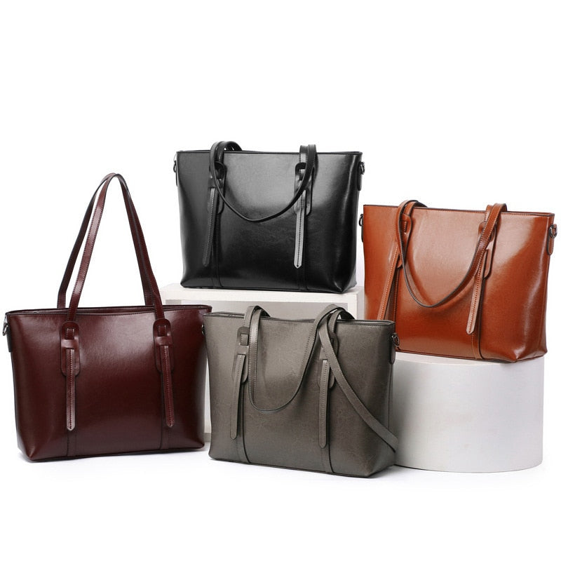 Zency 2021 New Design Handbag Soft Genuine Leather Lady Crossbody Bag Large Capacity Women's Tote Casual Shopping Shoulder Bag