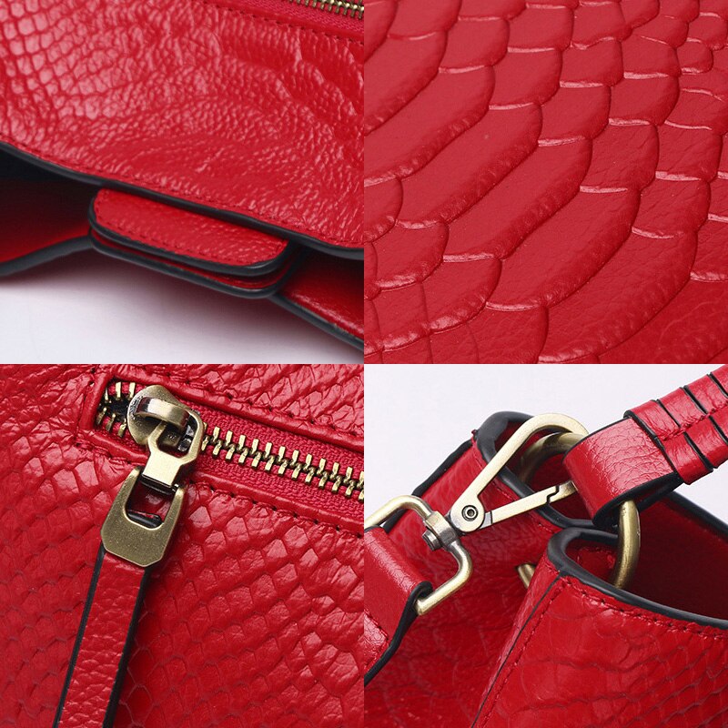 Zency Luxury Women Genuine Leather Handbags 2021 Fashion High Quality Female Shoulder Bag New Design Lady Top-Handle Bags
