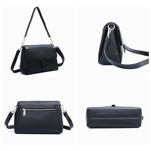 Image of Zency New Genuine Leather Fashion Simple QualityA+ Shoulder Bag For Women Elegant Square Flap Female Messenger Crossbody Handbag