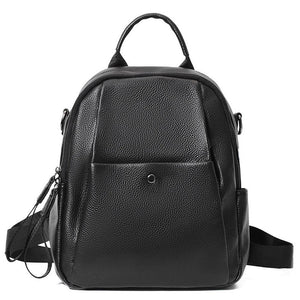 Zency 2021 Genuine Leather Casual High Quality Small Female Backpack Commute Simple Fashion Satchel Travel Ladies School Bag New
