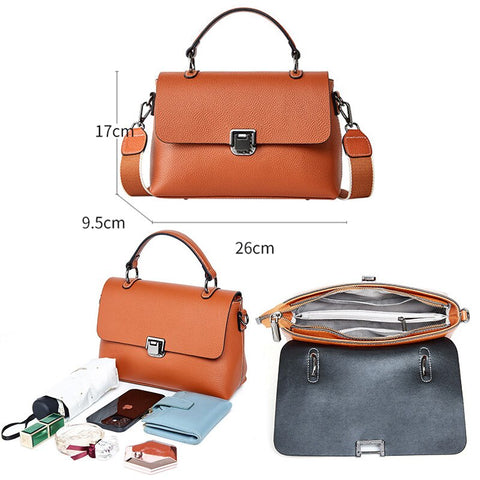 Image of Zency Fashion Elegant Top-handle Bags 2021 New Fabulous Style Women's Handbag Office Commute Ladies Shoulder Bag Genuine Leather