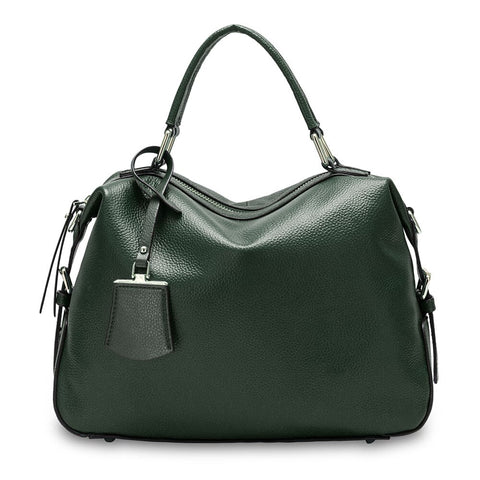 Image of Zency Fashion Women Tote Bag 100% Genuine Leather Handbags Female Boston Charm Messenger Crossbody Purse Luxury Shoulder Bags